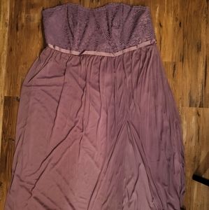 David's Bridal Lace strapless Bridesmaid Dress